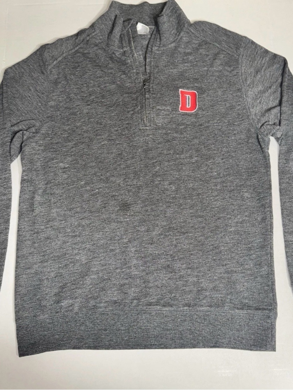 Levelwear Detroit Mercy Titans Mens Size Medium Gray Long Sleeve 1/4 Zip Polo
